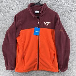 Columbia Flanker III Fleece Virginia Tech Hokies Logo Jacket Men's Sz Medium NWT